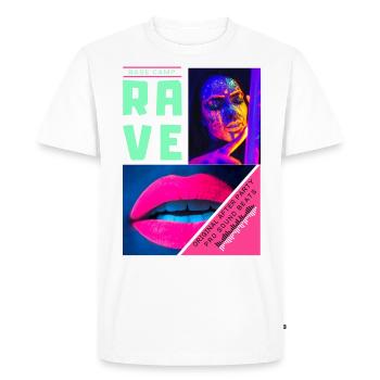 Conception graphique de photo au néon "Rave After Party" - T-shirt Premium bio Homme - blanc - Devant - Nico (187cm)