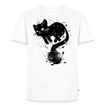 Inked Cat Painting Cat Painting Art Cats Art INK - Men's Premium Organic T-Shirt - white - Front - Nico (187cm)