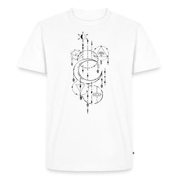 Witchcraft Tattoo Design Craft Inked Art Eye Moon - Men's Premium Organic T-Shirt - white - Front - Nico (187cm)