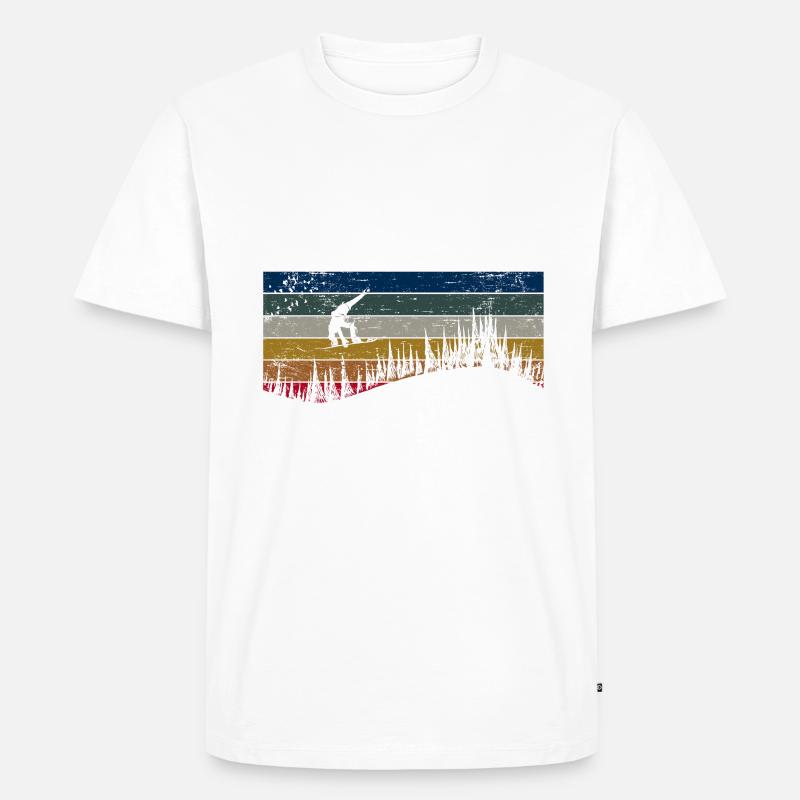snowboarder geschenk snowboarding - Männer Premium Bio T-Shirt - Weiß