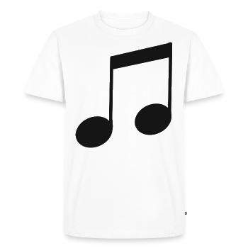 Note de musique bande chanteur musique orchestre - T-shirt Premium bio Homme - blanc - Devant - Nico (187cm)