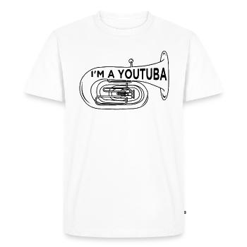 tuba evolution souffleurs de cuivres musique musicien - T-shirt Premium bio Homme - blanc - Devant - Nico (187cm)