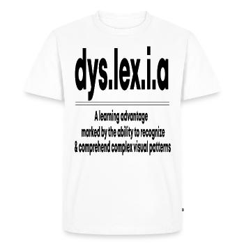 dyslexie fcuk j’ai tous les jours se* J’ai tous les jours - T-shirt Premium bio Homme - blanc - Devant - Nico (187cm)