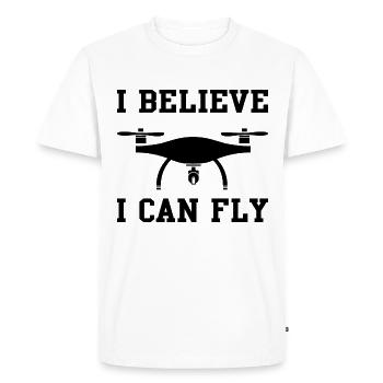 Drones Drone Pilote Drone Fly Drone Vol Drone - T-shirt Premium bio Homme - blanc - Devant - Nico (187cm)