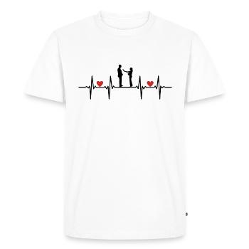 Marriage Marriage Boyfriend Girlfriend Marriage Love Wedding - Men's Premium Organic T-Shirt - white - Front - Nico (187cm)