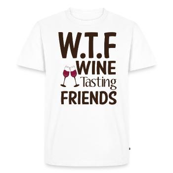 vins buveur de vin buveur de vin amateur de vin - T-shirt Premium bio Homme - blanc - Devant - Nico (187cm)