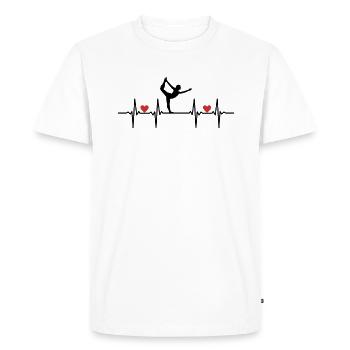 tapis de yoga professeur de yoga position de yoga relaxation yoga - T-shirt Premium bio Homme - blanc - Devant - Nico (187cm)