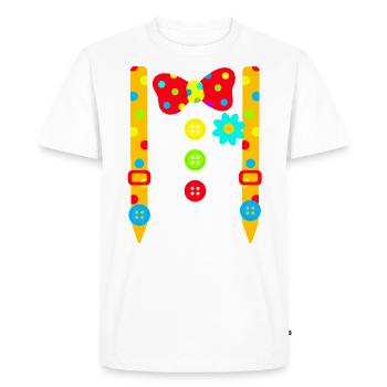 Clown Costume Clown Costume Clown Déguisement - T-shirt Premium bio Homme - blanc - Devant - Nico (187cm)