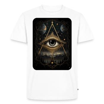 Œil divin mystique - T-shirt Premium bio Homme - blanc - Devant - Nico (187cm)