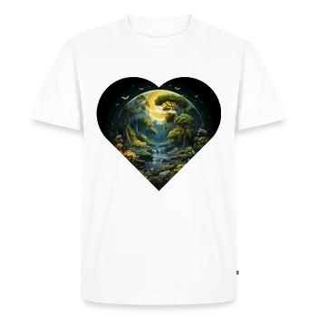 Aimer la Terre Mère - T-shirt Premium bio Homme - blanc - Devant - Nico (187cm)