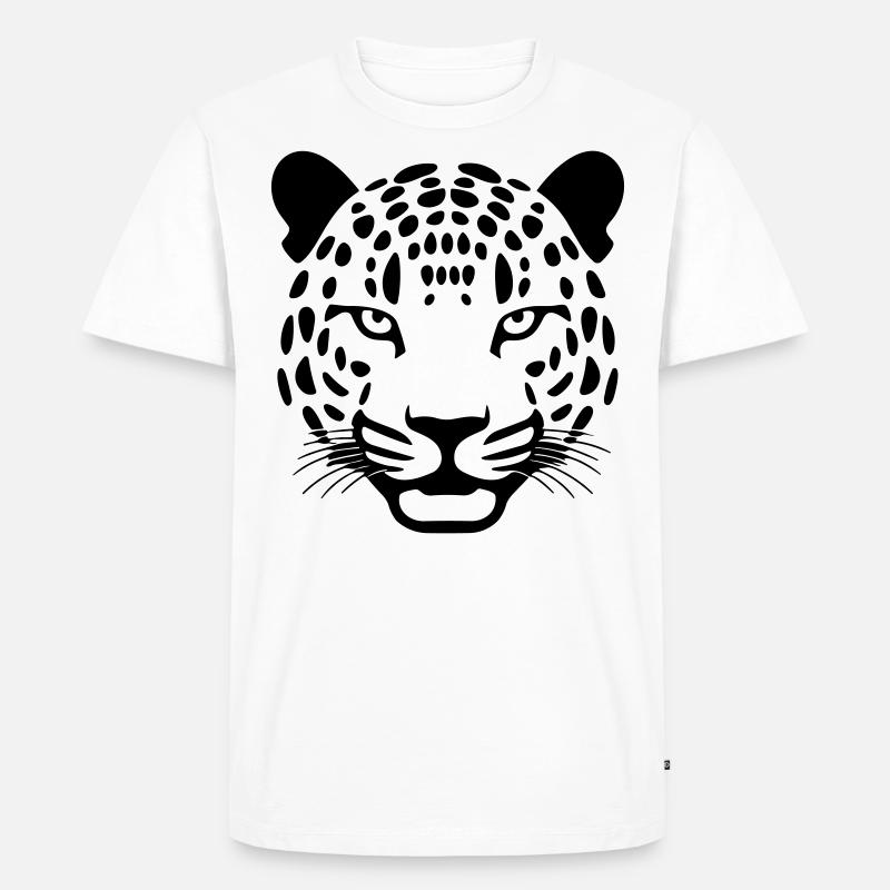 Leopard - Männer Premium Bio T-Shirt - Weiß