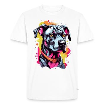 Great Dane, Great Dane - Men's Premium Organic T-Shirt - white - Front - Nico (187cm)