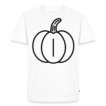 citrouille - T-shirt Premium bio Homme - blanc - Devant - Nico (187cm)
