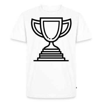 trophy - Men's Premium Organic T-Shirt - white - Front - Nico (187cm)
