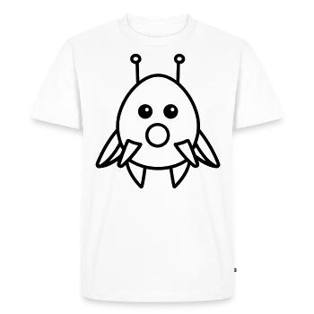 soucoupe volante - T-shirt Premium bio Homme - blanc - Devant - Nico (187cm)