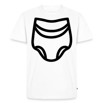 Couche - T-shirt Premium bio Homme - blanc - Devant - Nico (187cm)