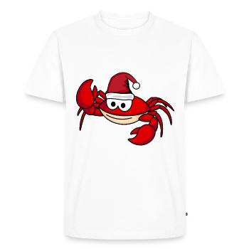 Crab Comic Christmas - T-shirt Premium bio Homme - blanc - Devant - Nico (187cm)
