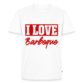 I love barbeque - Men's Premium Organic T-Shirt - white - Front - Nico (187cm)