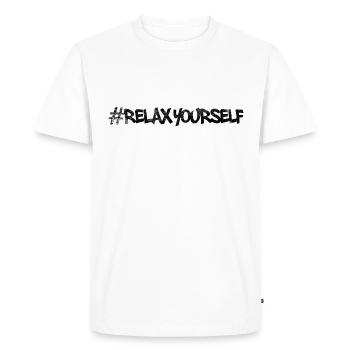 #relax yourself - Relax - Men's Premium Organic T-Shirt - white - Front - Nico (187cm)