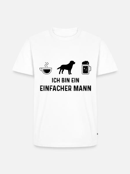 Ich bin ein Einfacher Mann - - Männer Premium Bio T-Shirt - Weiß