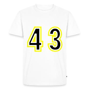 43 Number College - Men's Premium Organic T-Shirt - white - Front - Nico (187cm)