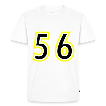 56 Number College - Men's Premium Organic T-Shirt - white - Front - Nico (187cm)