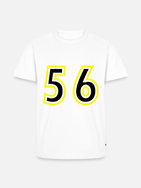 56 Number College - Men's Premium Organic T-Shirt - white