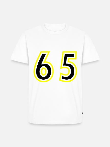 65 Number College - Men's Premium Organic T-Shirt - white