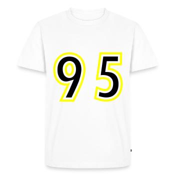 95 Nombre Collège - T-shirt Premium bio Homme - blanc - Devant - Nico (187cm)