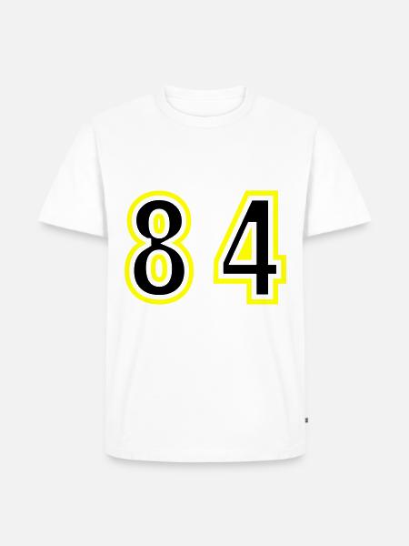 84 Number College - Men's Premium Organic T-Shirt - white