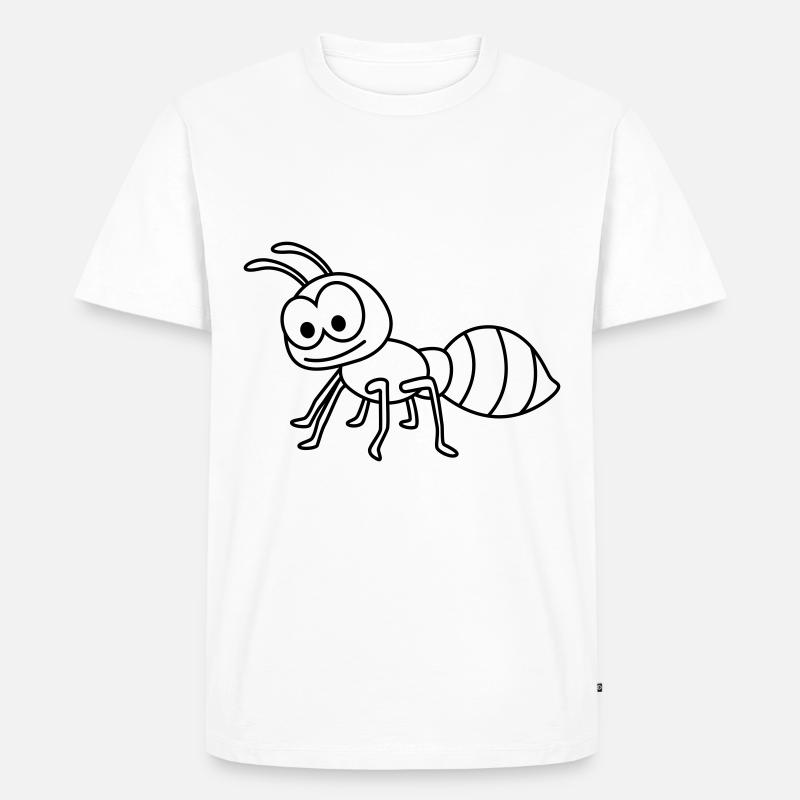 Ameise Comic Tier - Männer Premium Bio T-Shirt - Weiß
