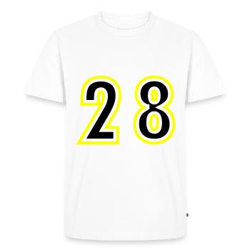 29 Number College - Men's Premium Organic T-Shirt - white - Front - Nico (187cm)
