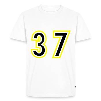 37 Number College - Men's Premium Organic T-Shirt - white - Front - Nico (187cm)