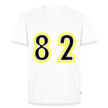 82 Nombre Collège - T-shirt Premium bio Homme - blanc - Devant - Nico (187cm)