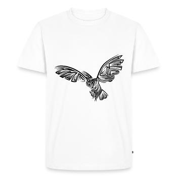 Owl Tribal Tattoo - Men's Premium Organic T-Shirt - white - Front - Nico (187cm)