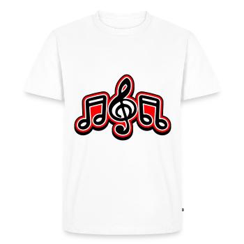 Clé de symbole de musique - T-shirt Premium bio Homme - blanc - Devant - Nico (187cm)