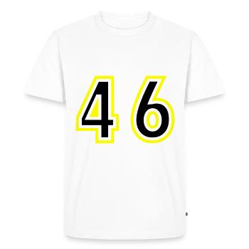 46 Number College - Men's Premium Organic T-Shirt - white - Front - Nico (187cm)