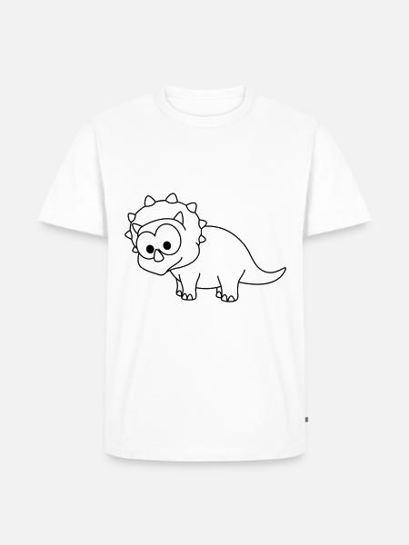 Dinosaur triceratops comic - Men's Premium Organic T-Shirt - white