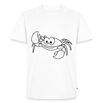 Crabe Comic Animal - T-shirt Premium bio Homme - blanc - Devant - Nico (187cm)