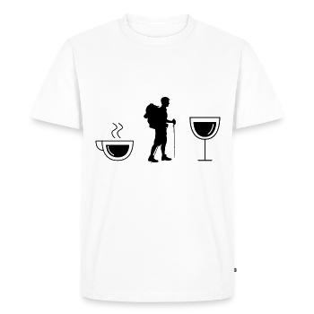 café vin et randonnée - - T-shirt Premium bio Homme - blanc - Devant - Nico (187cm)