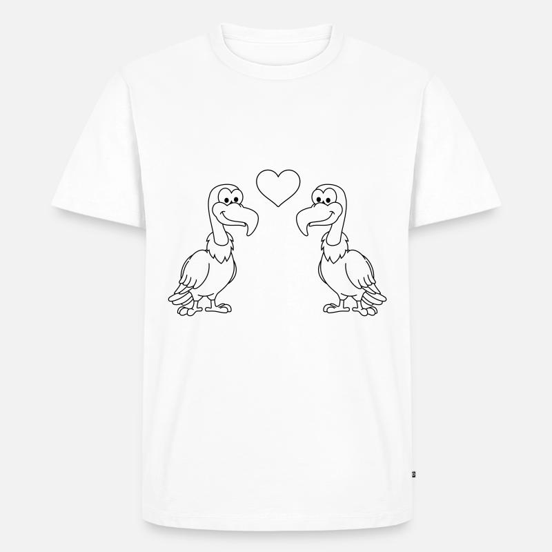 Geier Comic Paar liebe - Männer Premium Bio T-Shirt - Weiß