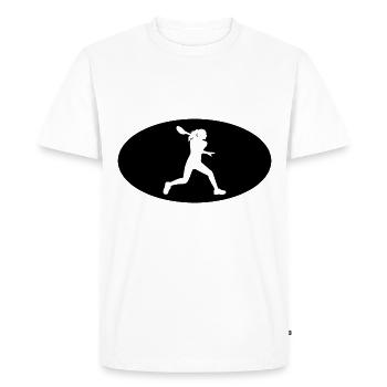 Demi-cercle et tennis - - T-shirt Premium bio Homme - blanc - Devant - Nico (187cm)
