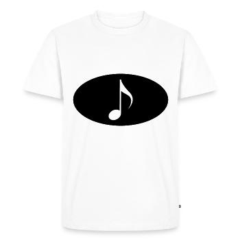 Demi-cercle et musique - - T-shirt Premium bio Homme - blanc - Devant - Nico (187cm)