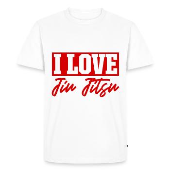 J’adore le Jiu Jitsu - T-shirt Premium bio Homme - blanc - Devant - Nico (187cm)