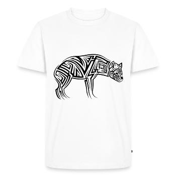 Tatouage tribal Hyena - T-shirt Premium bio Homme - blanc - Devant - Nico (187cm)