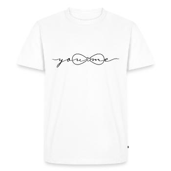 Symbole de l'infini toi et moi Infinity - T-shirt Premium bio Homme - blanc - Devant - Nico (187cm)
