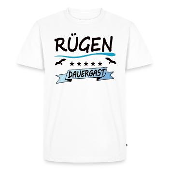 Rügen Dauergast Ostsee Geschenk - Männer Premium Bio T-Shirt - Weiß - Vorne - Nico (187cm)