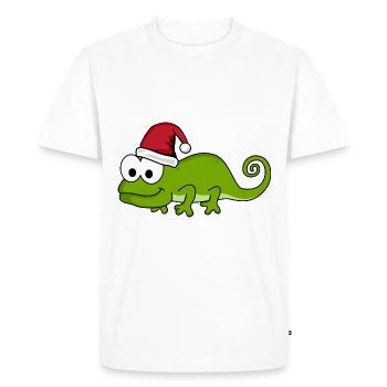 Caméléon Comic Christmas - T-shirt Premium bio Homme - blanc - Devant - Nico (187cm)