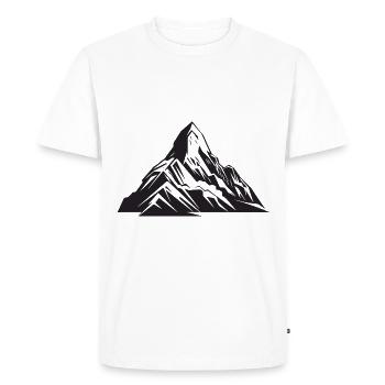 Mountains as a symbol of nature - Men's Premium Organic T-Shirt - white - Front - Nico (187cm)
