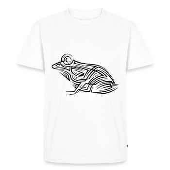Tatouage tribal de grenouille - T-shirt Premium bio Homme - blanc - Devant - Nico (187cm)